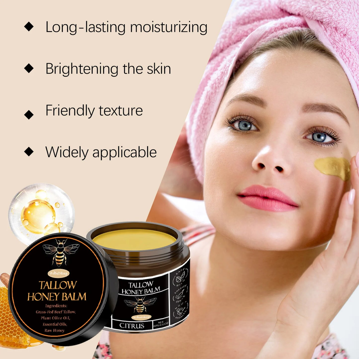 Tallow Honey Facial Balm
