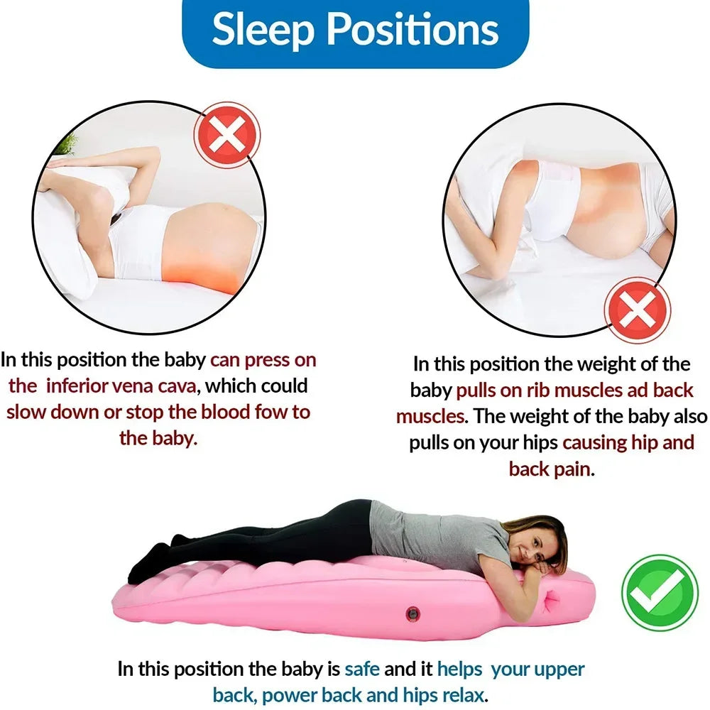 Inflatable Pregnancy Pillow Sleeping Mat