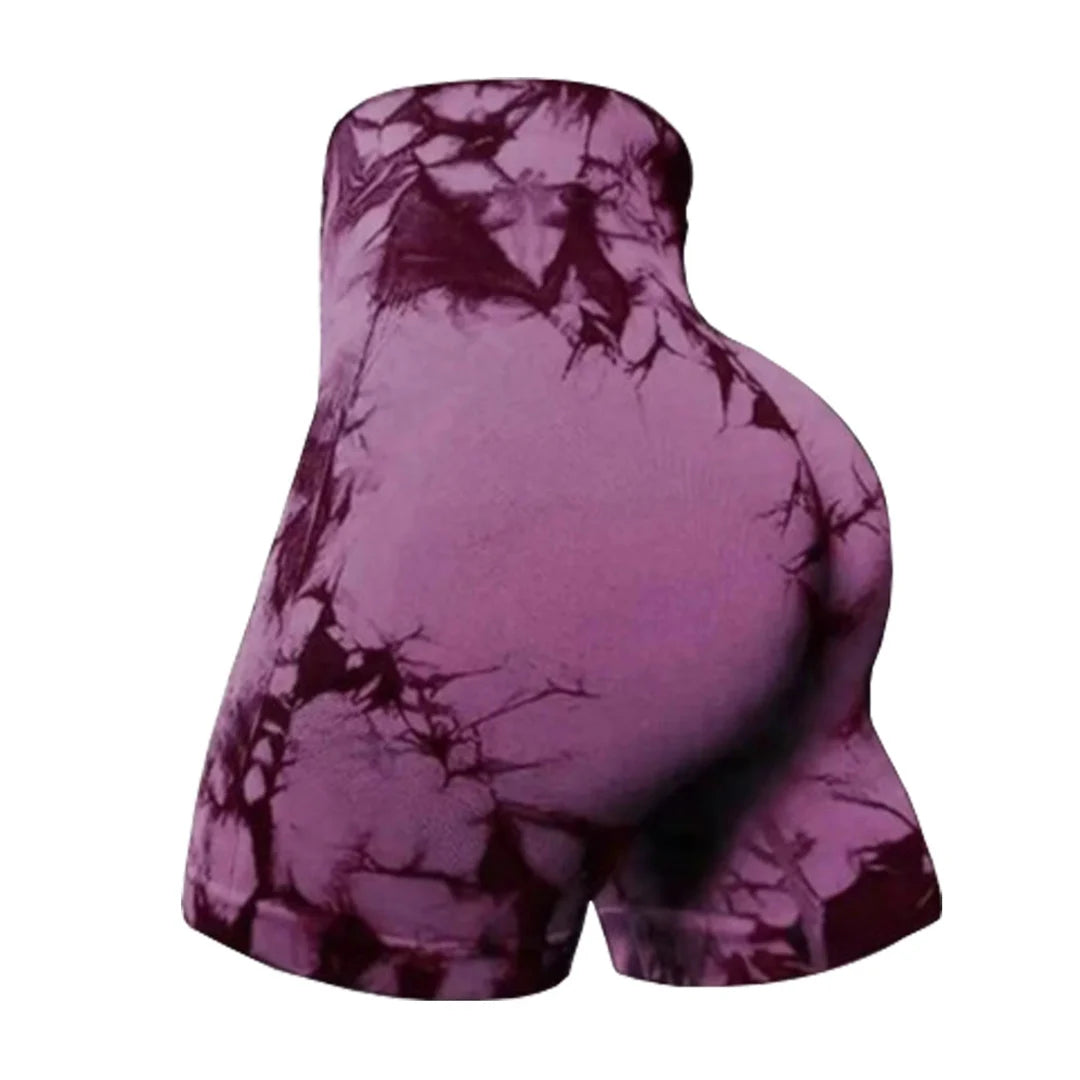 Breathable Tie Dye Yoga Shorts